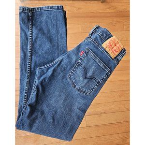 Levis 513 Jeans Mens 30x30 Blue Medium Wash Straight Leg Slim Fit Zip Fly